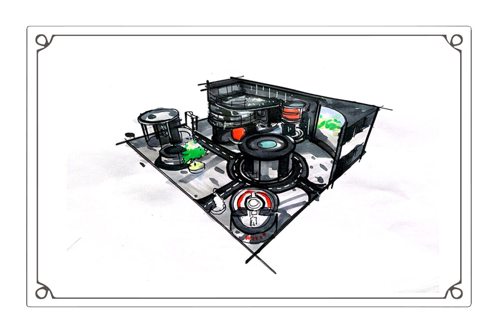 2023上海光伏展500㎡展位展台搭建布置